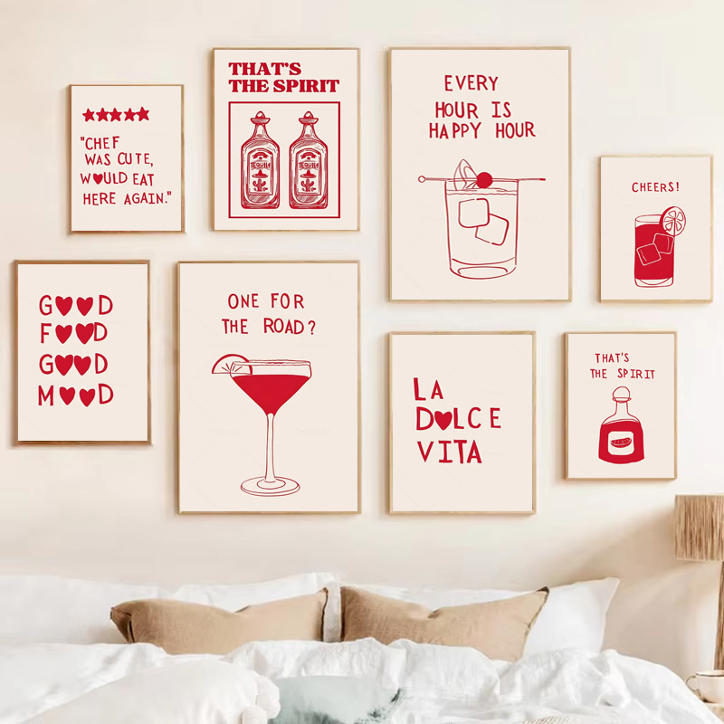 Home Cooking Quotes - （2D canvas painting）1pc Minimalist Kitchen Cooking
