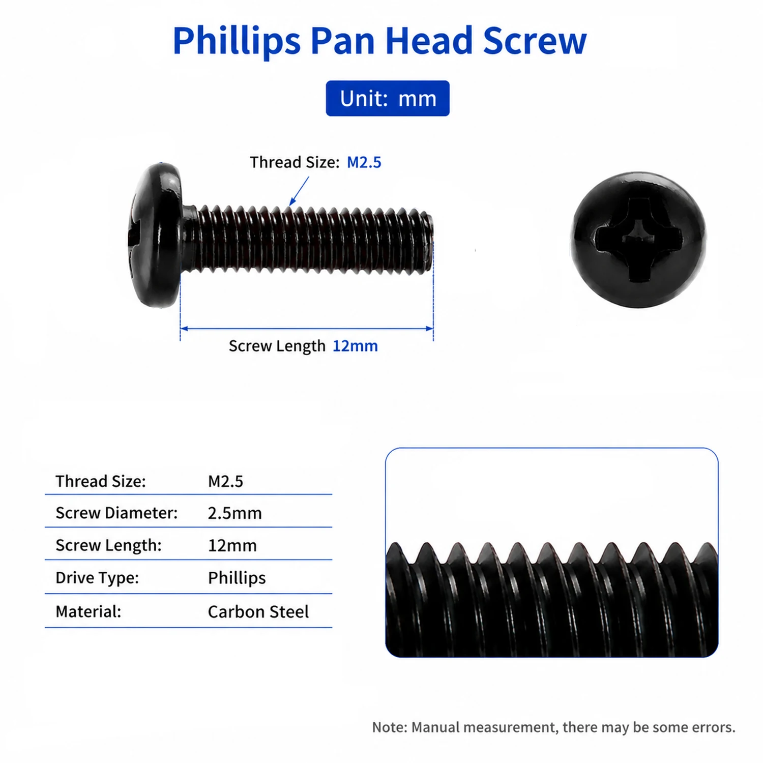100-500Pcs M1 to M2.6 Phillips - Paella Pan Steel ulasan dan harga