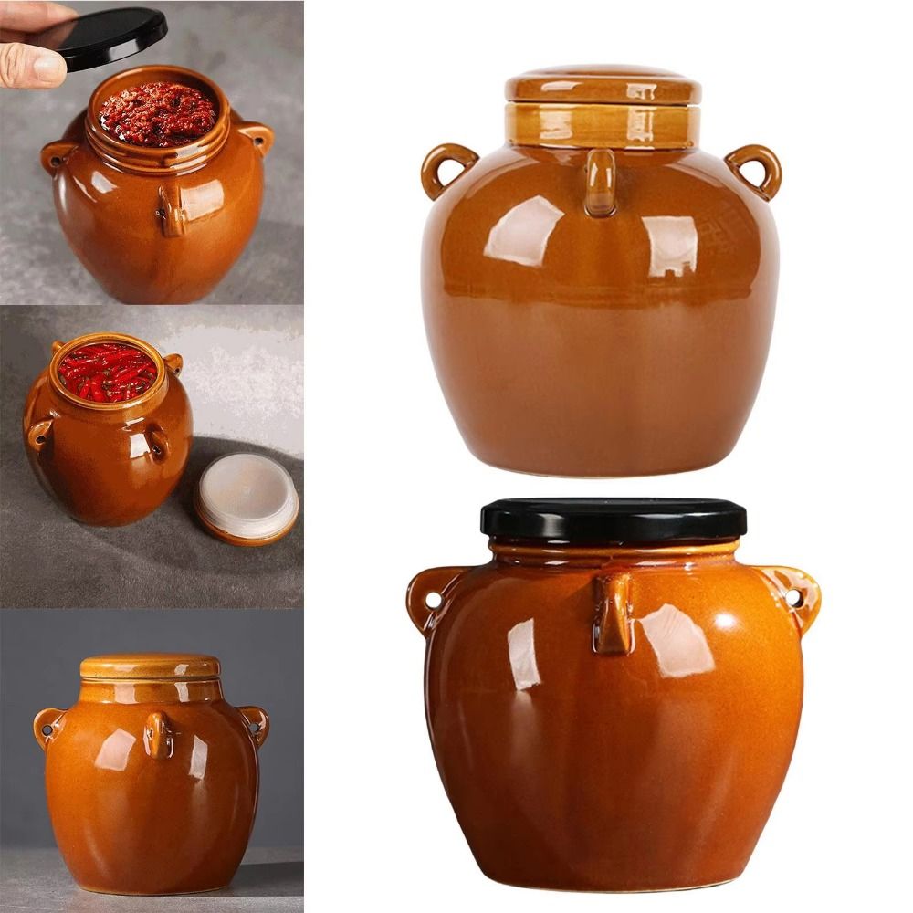 Large Capacity Ceramic Pickle  - Fermentation Crock ulasan dan harga