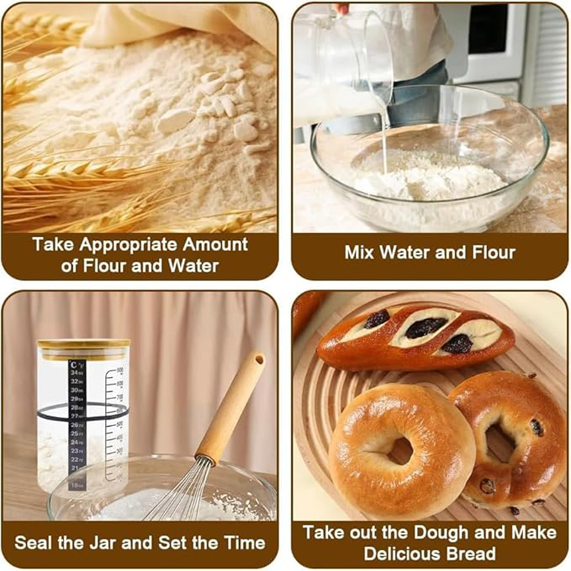 Sourdough Starter Jar Kit Sour - Fermentation Crock ulasan dan harga