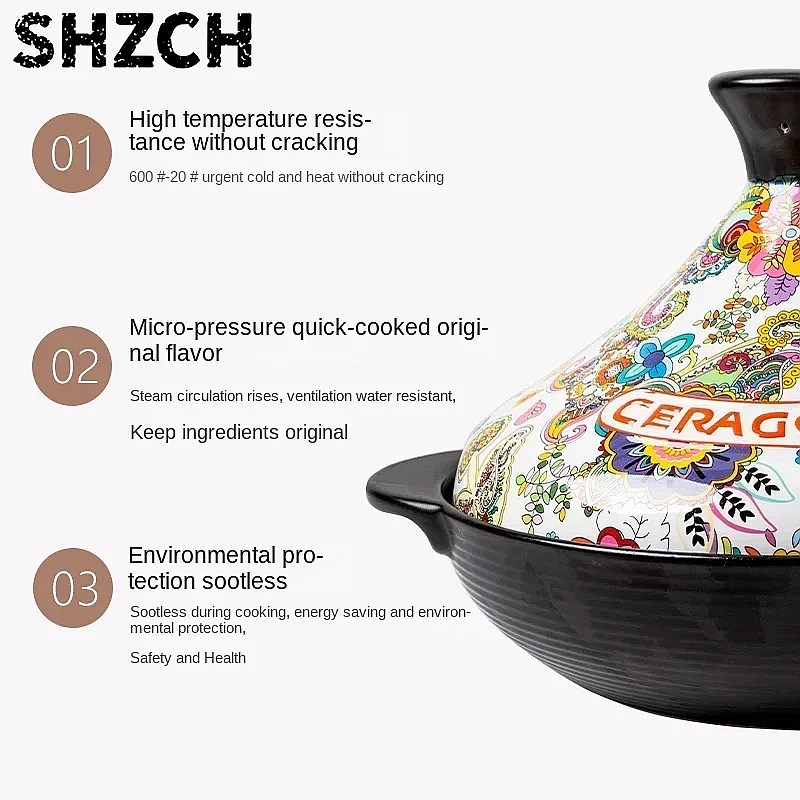 2L Ceramic Tagine Clay Pot Ste - Tagine Clay Pot ulasan dan harga