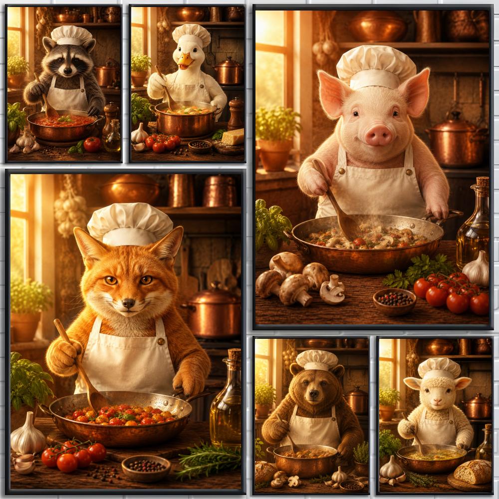 Funny Animal Chef Kitchen Cook - Home Cooking Definition ulasan dan harga