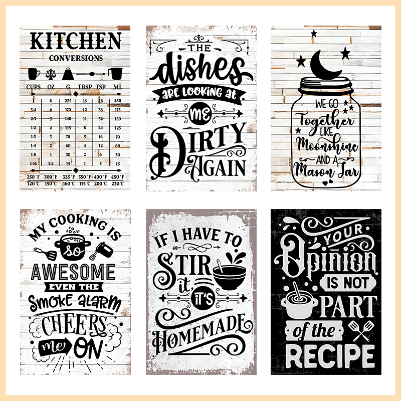 Vintage Kitchen Quote Metal Ti - Home Cooking Quotes ulasan dan harga