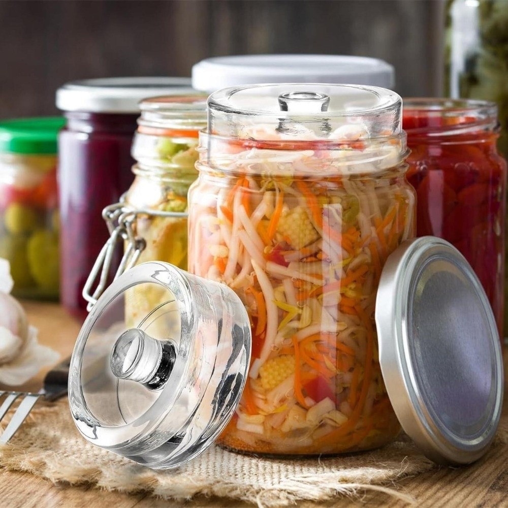 1/2/4Pcs Clear Fermented Glass - Fermentation Crock ulasan dan harga