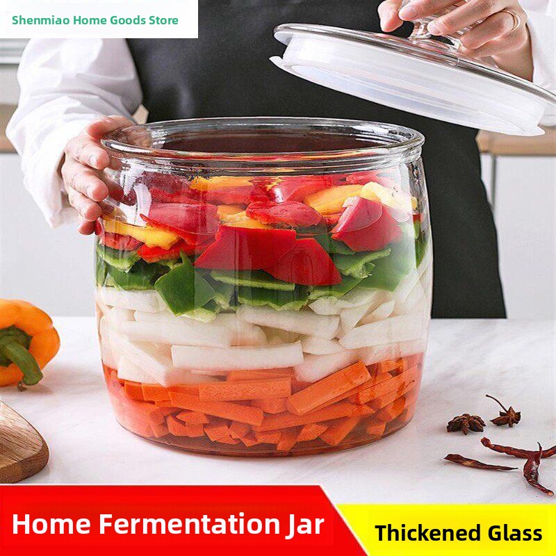 Extra Thick Glass Kimchi Jar w - Fermentation Crock ulasan dan harga