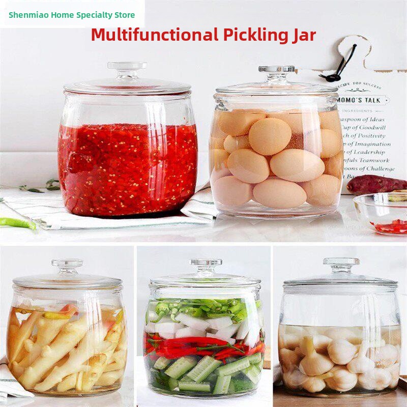 Extra Thick Glass Kimchi Jar w - Fermentation Crock ulasan dan harga
