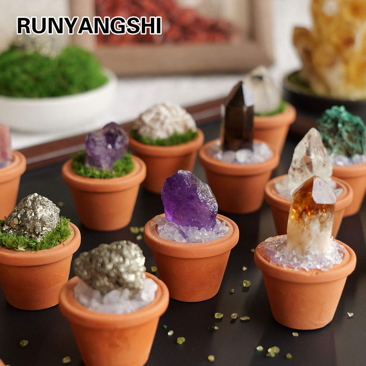 1pc Natural Crystal Stones Min - Tagine Clay Pot ulasan dan harga