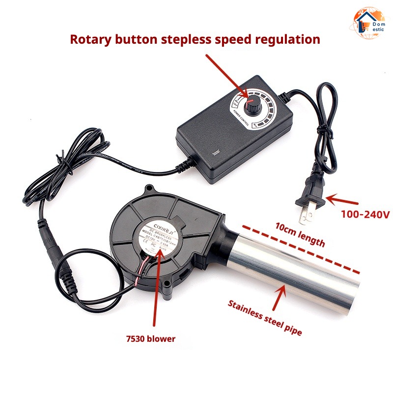220V BBQ Fan Small Blast Engin - Uk Home Cooking ulasan dan harga